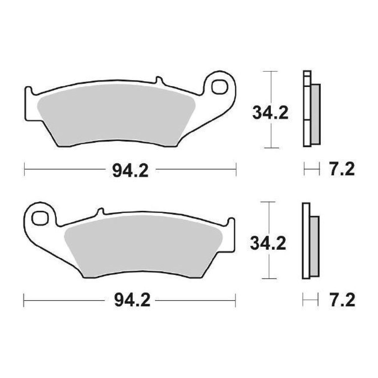 SBS 694RSI Racing Brake Pads APRILIA MXV 450 CC 08/14