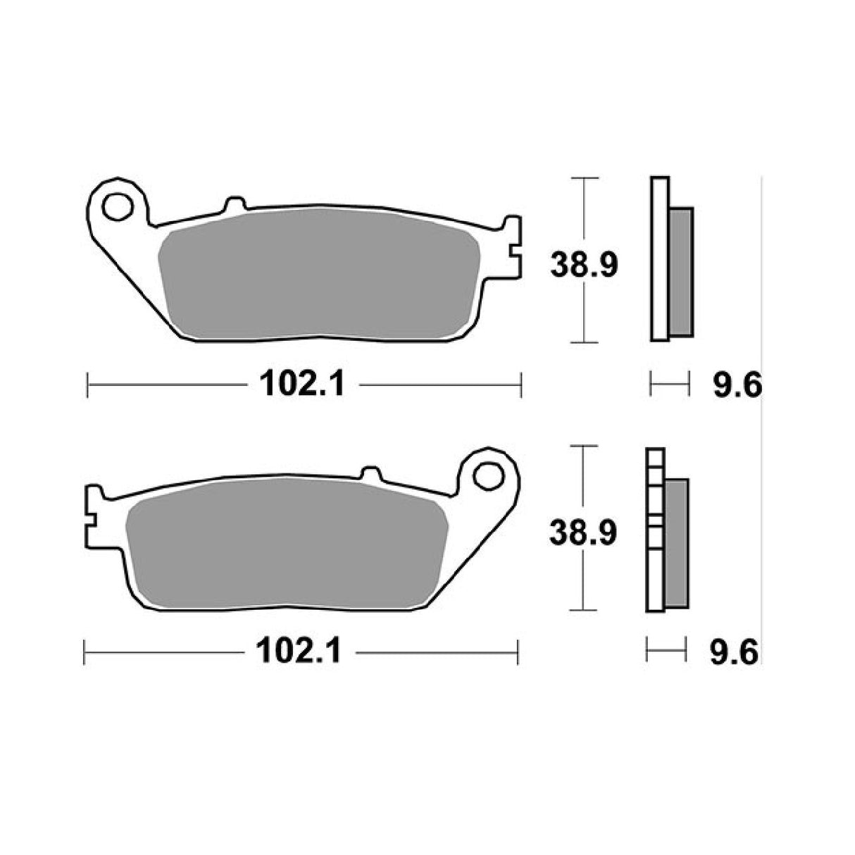 SBS 700RS Racing Front Brake Pads HONDA CBF 300 CC 15/16