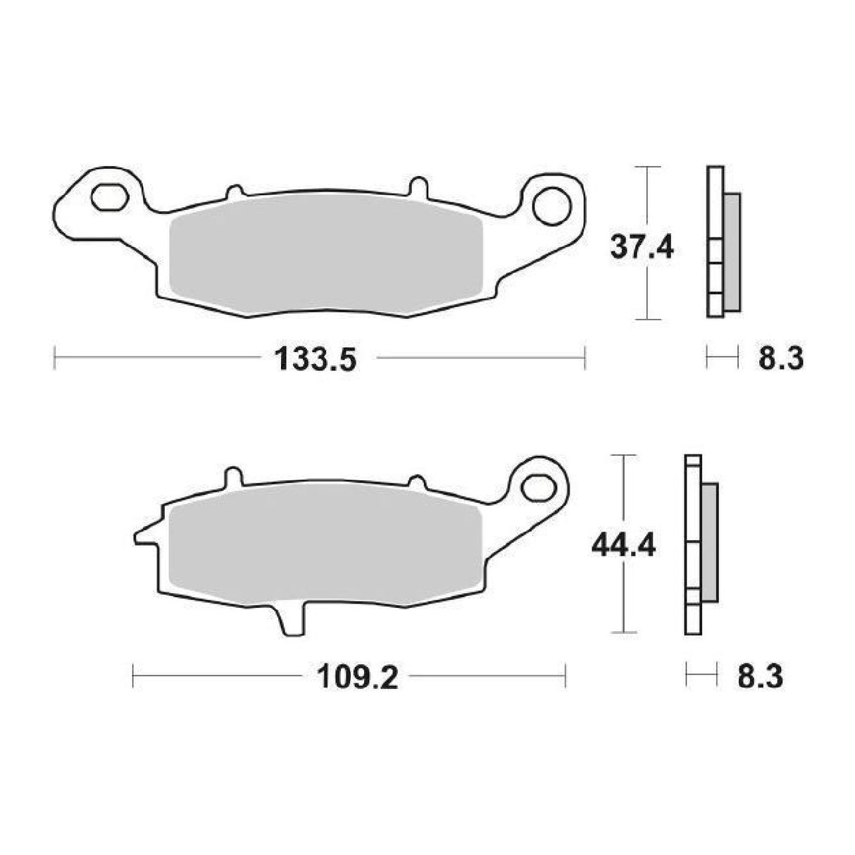 SBS 704HF Brake pads KAWASAKI ER6 F (EX650A6F/EGF) 650 CC 06/15