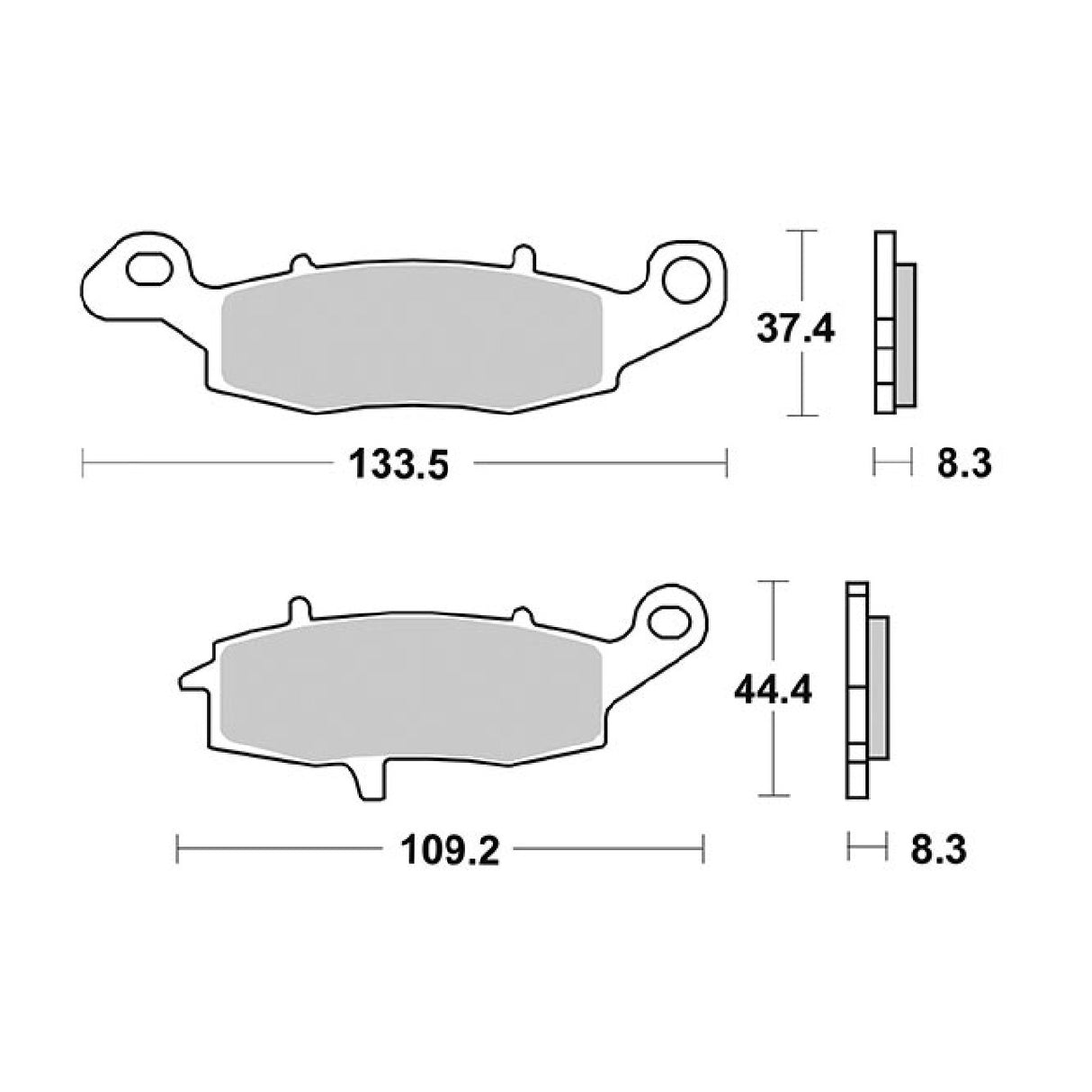 SBS 704SP Pastiglie freno anteriori KAWASAKI ER6 F (EX650A6F/EGF) 650 CC 06/15