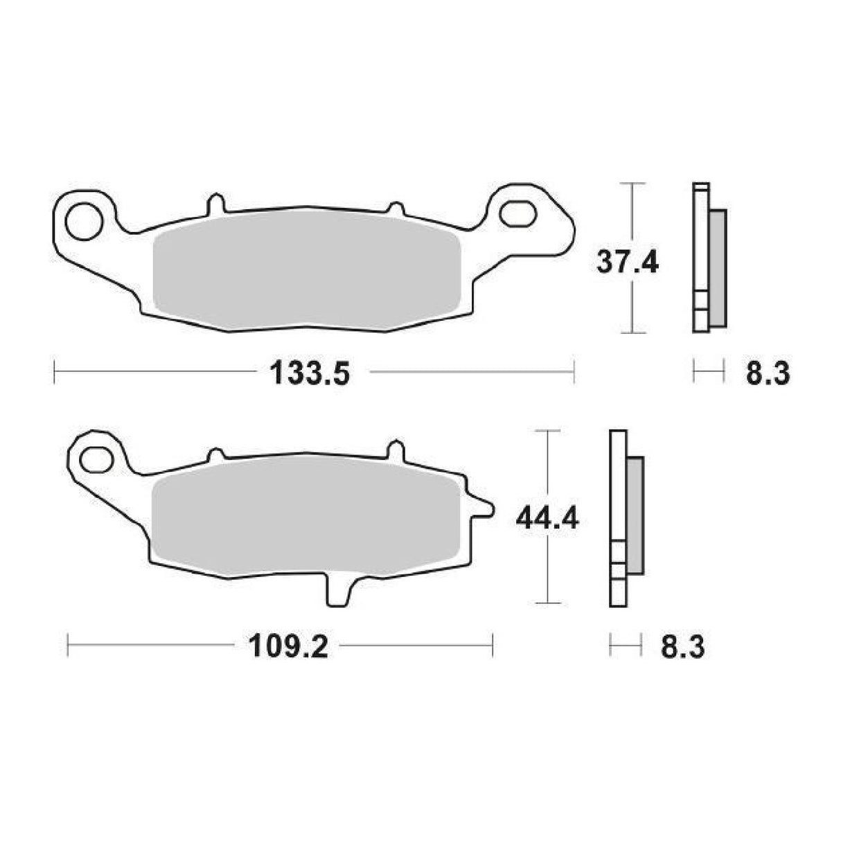 SBS 705HF Pastiglie freno KAWASAKI ER5 (ER500 A1/A4-C1/C5) 500 CC 01/07