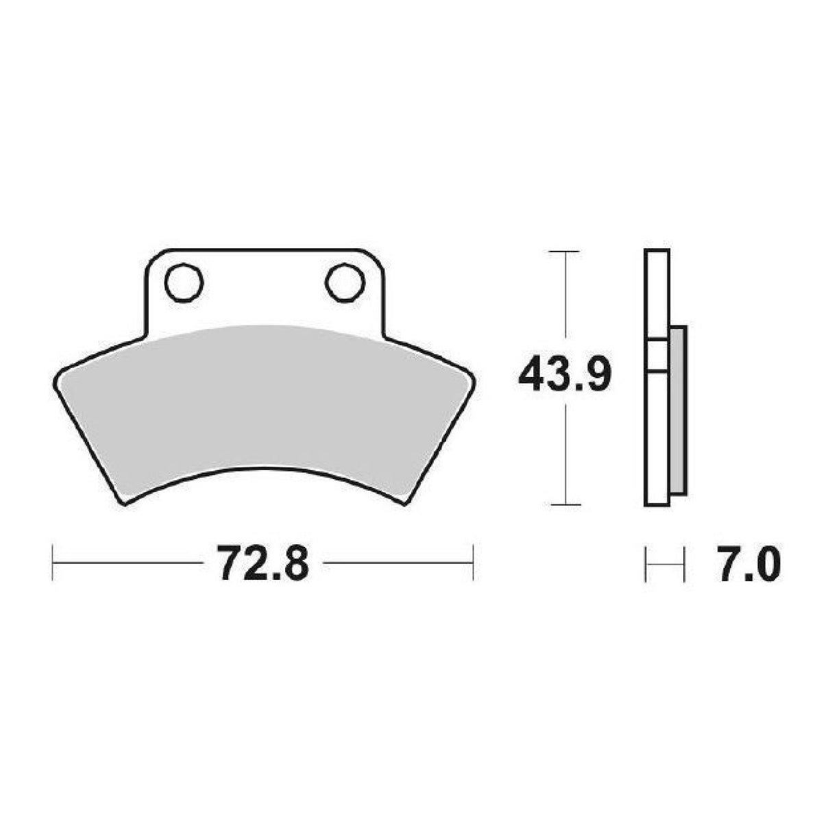 SBS 717ATS Pastiglie freno POLARIS 2X4 250 CC 90