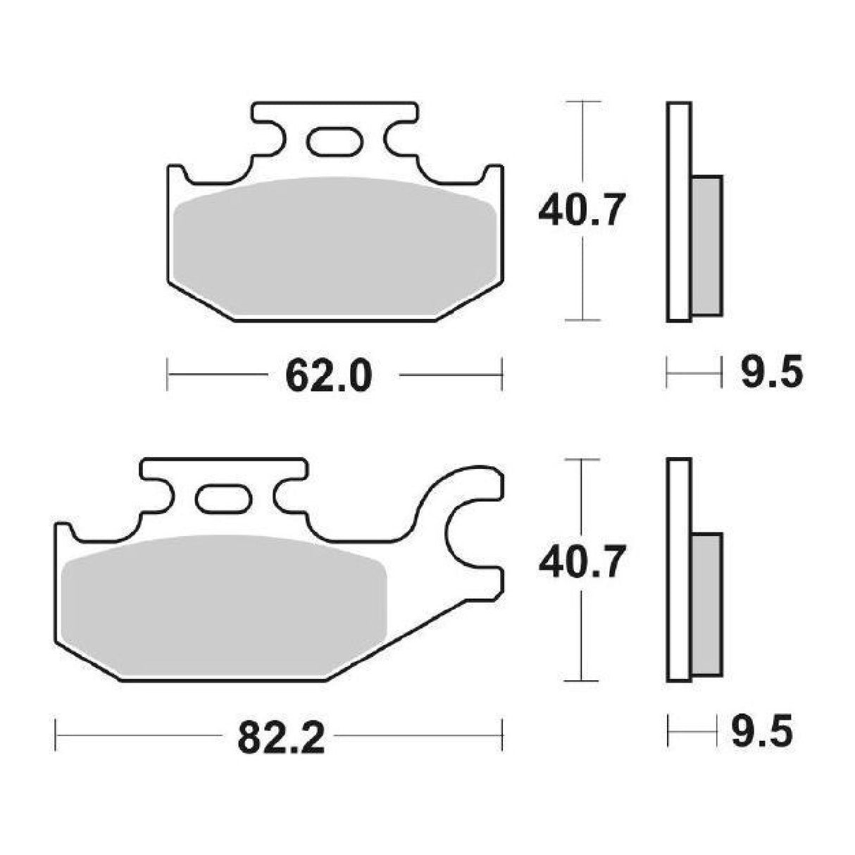 SBS 754RSI Pastiglie freno BOMBARDIER-CAN AM DS 250 CC 06/07