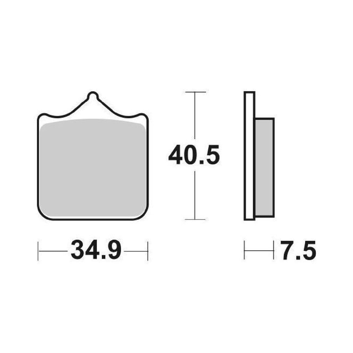 SBS 762HS Satz mit 4 Bremsbelägen für APRILIA RSV (ME00/RP00/RP12) 1000 cm³ 02/03