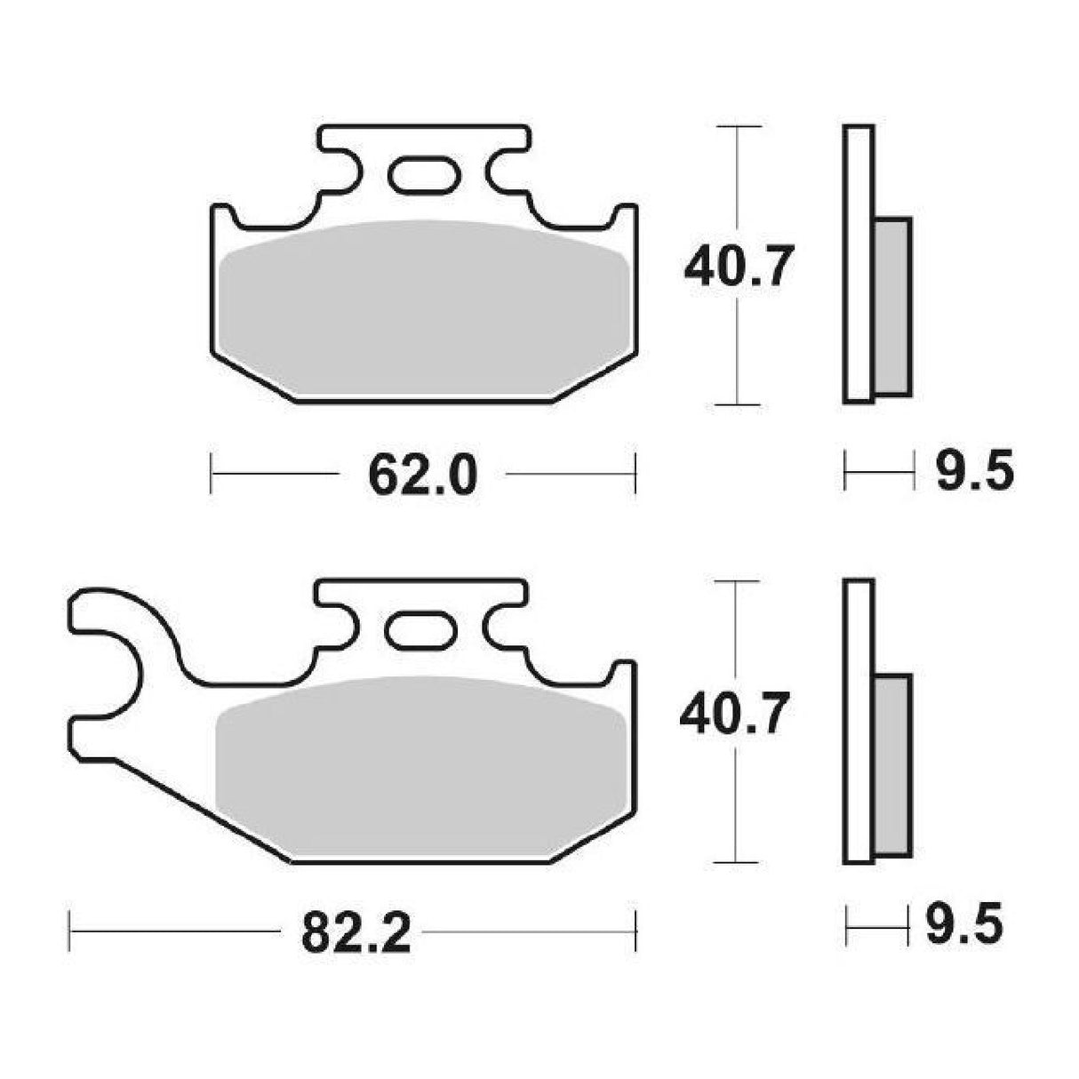 SBS 767SI Brake Pads BOMBARDIER-CAN AM DS 250 CC 06/07