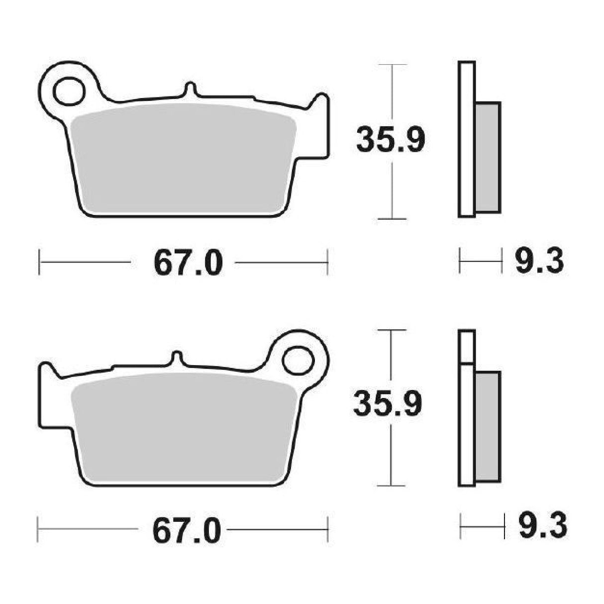 Pastillas de freno SBS 790CS APRILIA RXV 450 CC 05/08