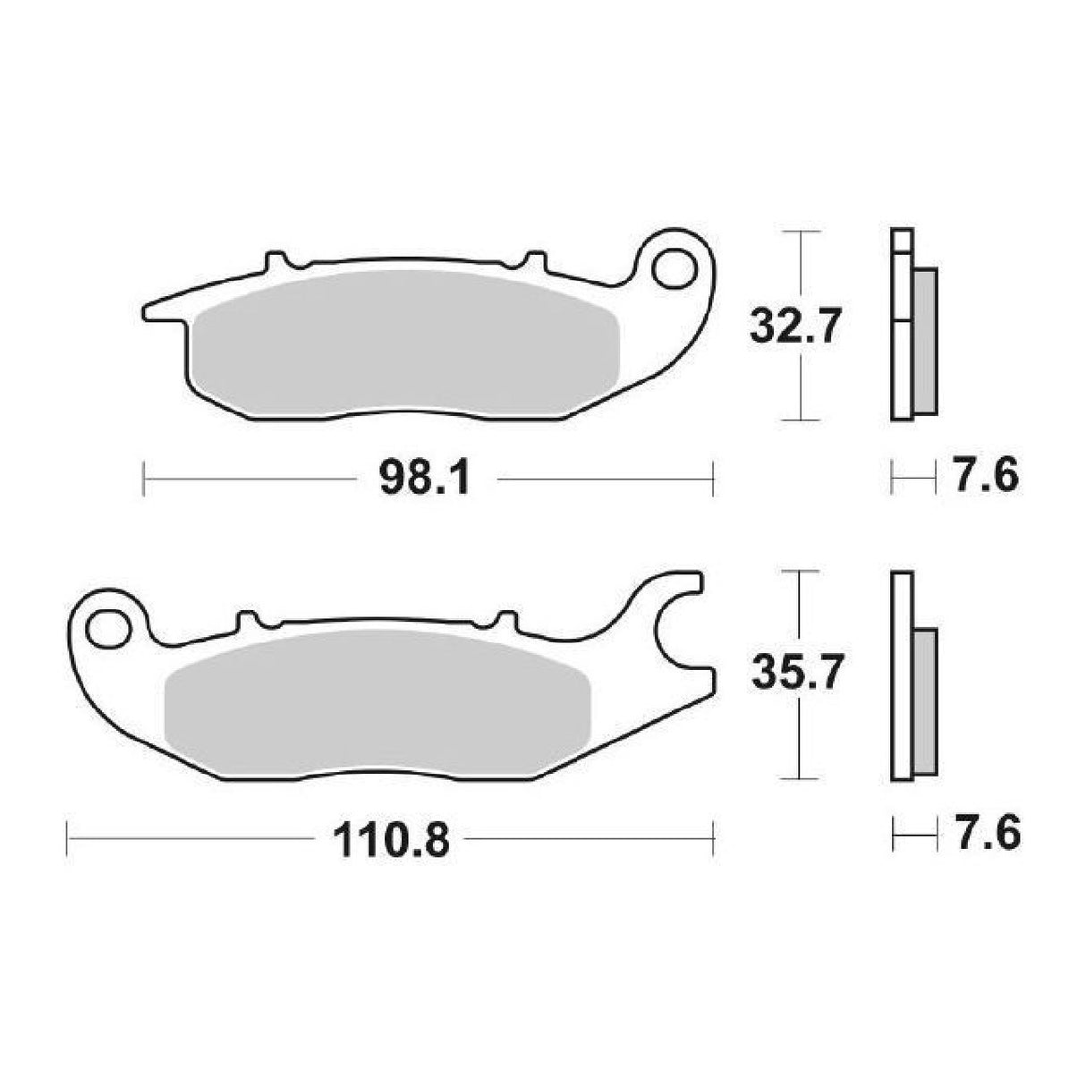 SBS 797HF Pastiglie freno HONDA CBR R (JC34/J39/J50) 125 CC 04/13