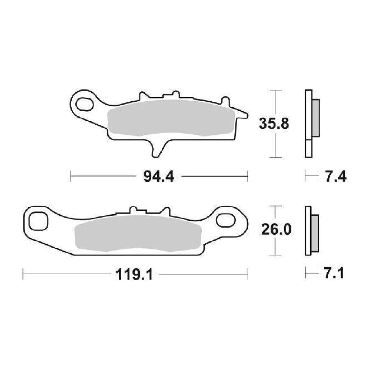 SBS 798SI Pastiglie freno KAWASAKI KFX R (KSF450) 450 CC 07/12