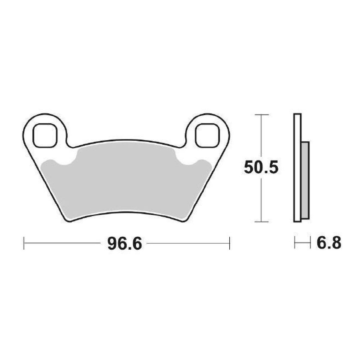 SBS 800ATS Pastiglie freno POLARIS Ranger 2X4 425 CC 02/03