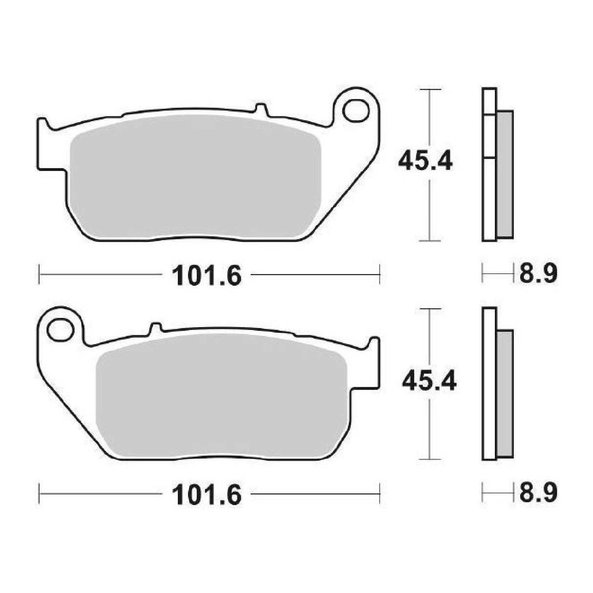 SBS 807HS Pastiglie freno anteriori HARLEY DAVIDSON XL Sportster 883 CC 04/09