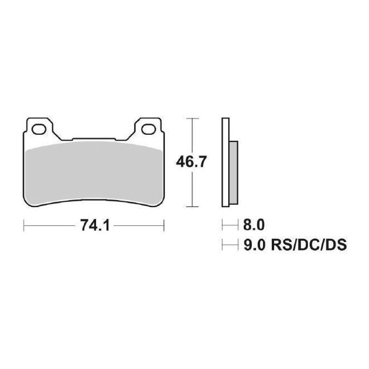 SBS 809DS Pastiglie freno anteriori Racing HONDA CBR RR (PC37A) 600 CC 05/06