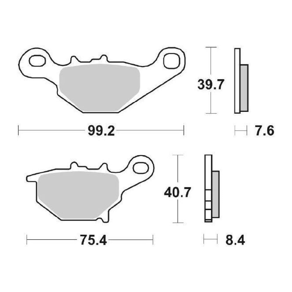 Pastillas de freno SBS 820SI SUZUKI RM RA 85 CC 05/12