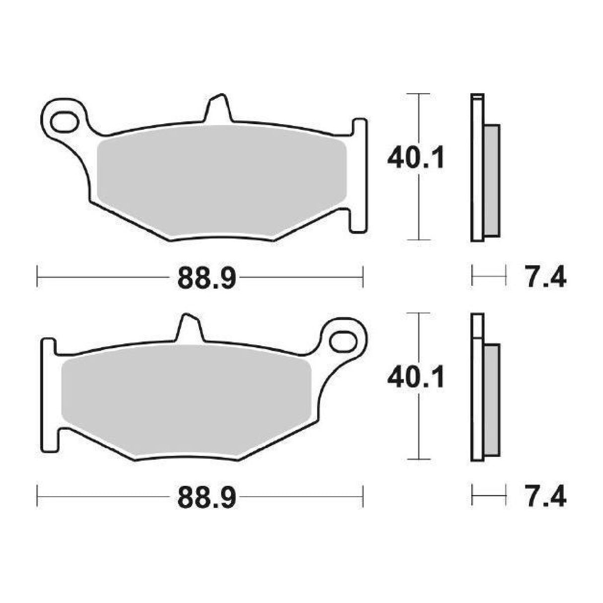 Pastillas de freno traseras SBS 833LS SUZUKI GSR 600 CC 06/10