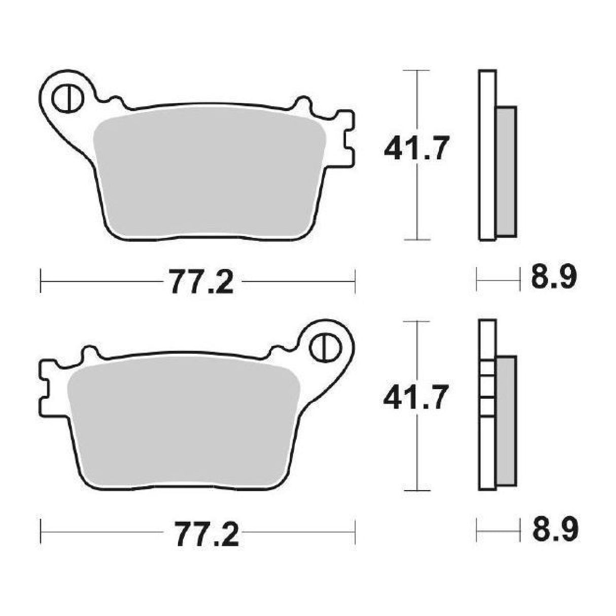 SBS 834LS Pastiglie freno posteriori HONDA CB F Hornet (PC41) 600 CC 07/13