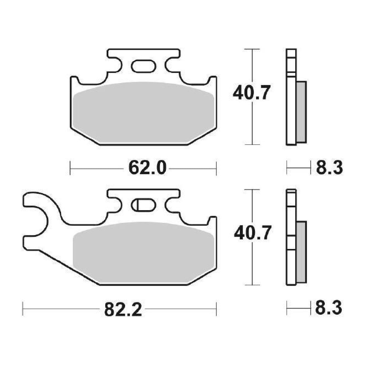 SBS 836SI Pastiglie freno SUZUKI LT F KingQuad FS 4X2 (FK8/L0) 400 CC 08/10