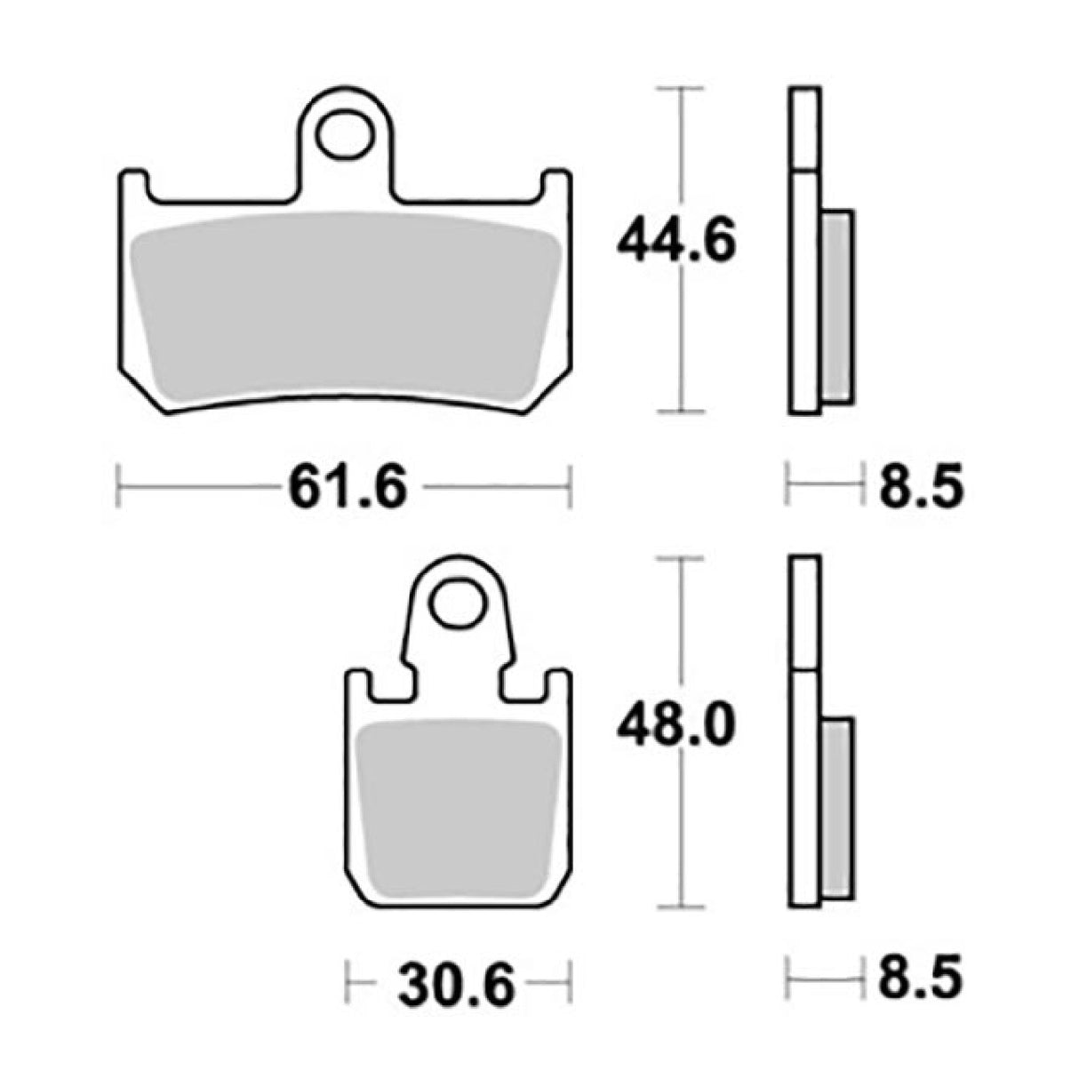 SBS 839SP Pastiglie freno anteriori YAMAHA YZF R1 (RN191/192)(4C8) 1000 CC 07/08