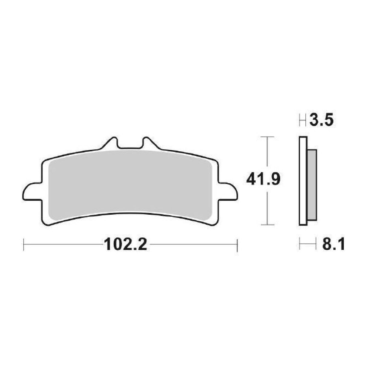 SBS 841HS Bremsbeläge vorne für APRILIA RSV 4 R (RKA00) 1000 cm³ 09/10