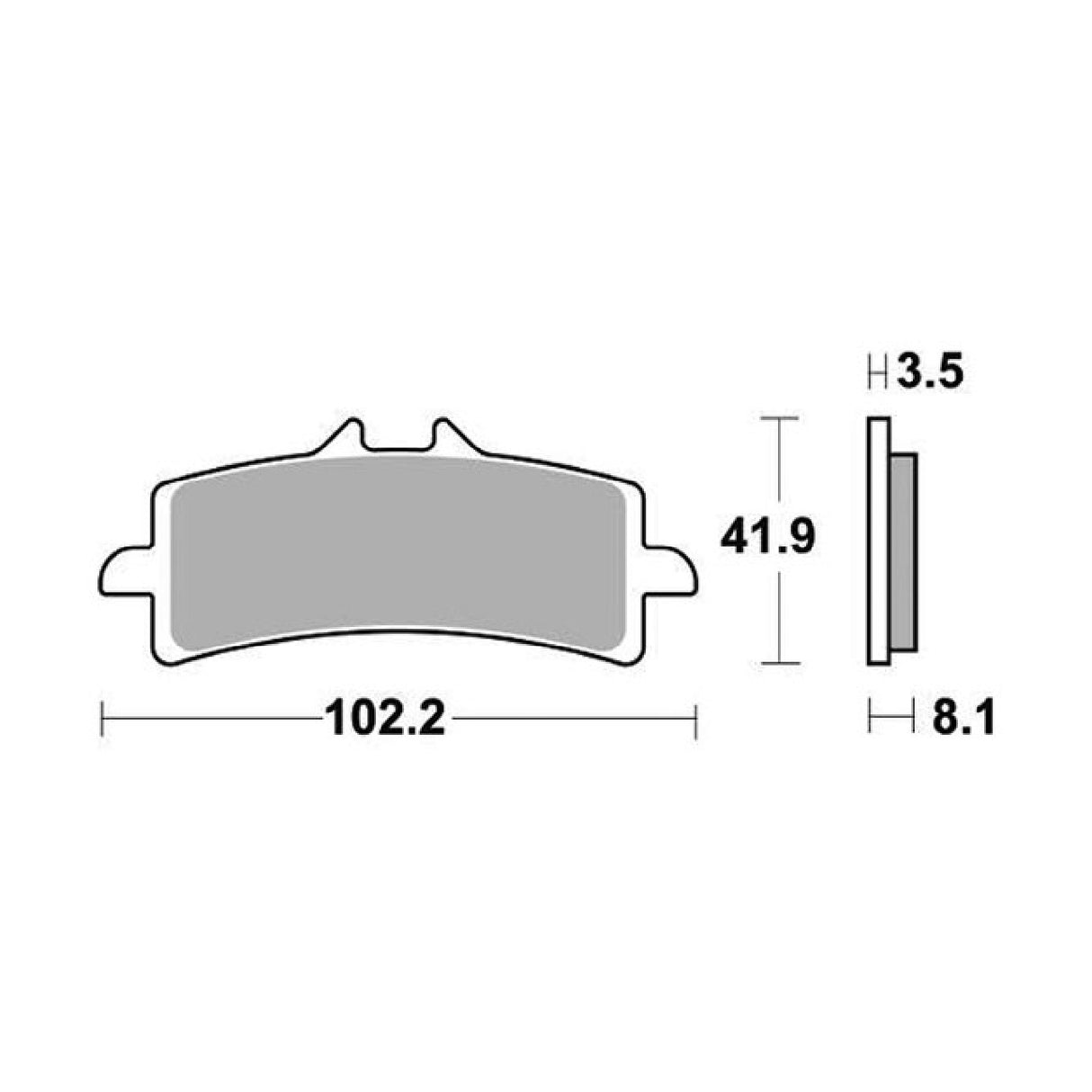 SBS 841RST Racing Front Brake Pads APRILIA RSV 4 R (RKA00) 1000 09/10
