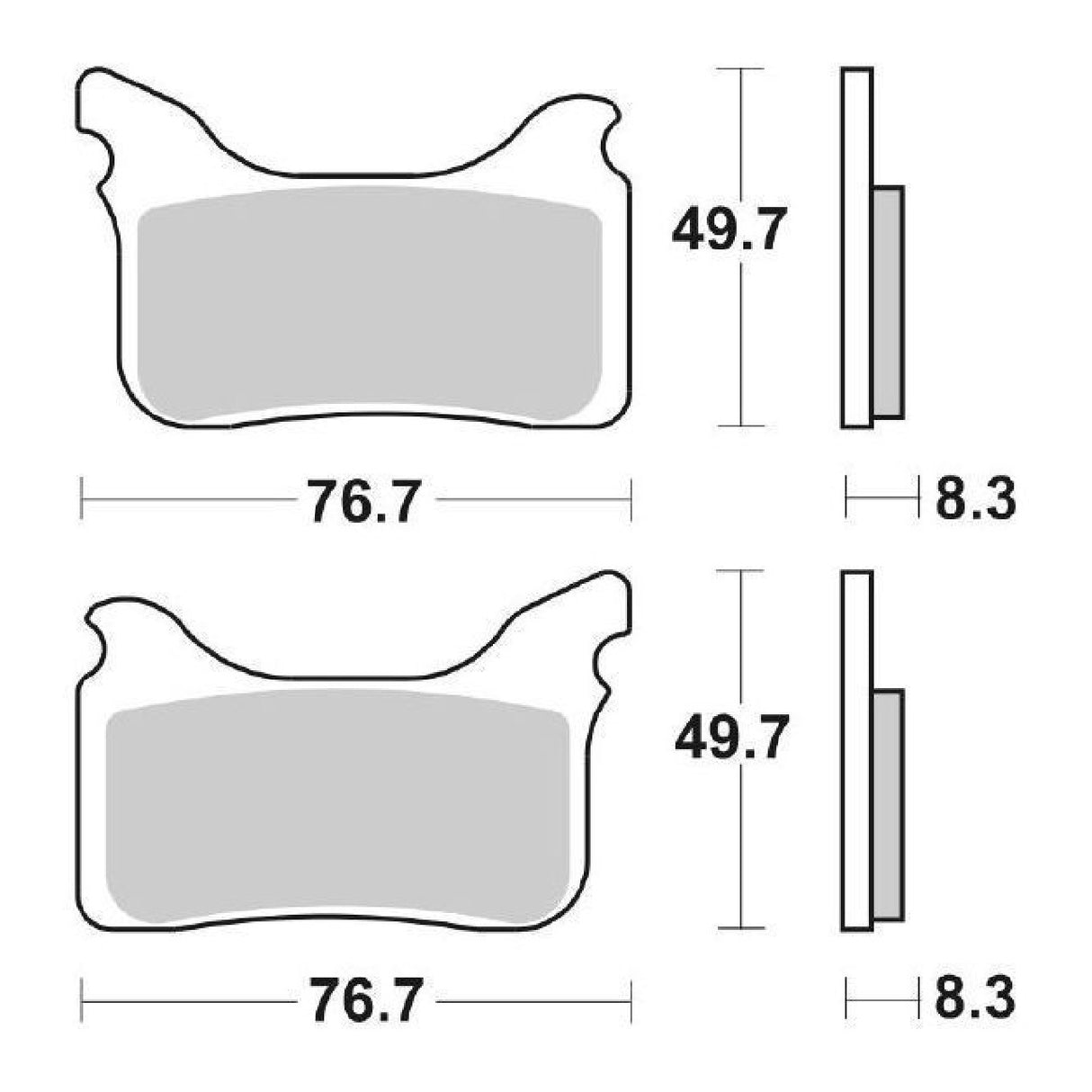 SBS 842RSI Pastiglie freno Racing APRILIA SXV 450 CC 05/14