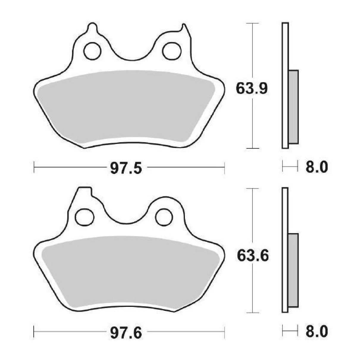 SBS 846LS Pastiglie freno posteriori HARLEY DAVIDSON FLHR Road King 1450 CC 05/>