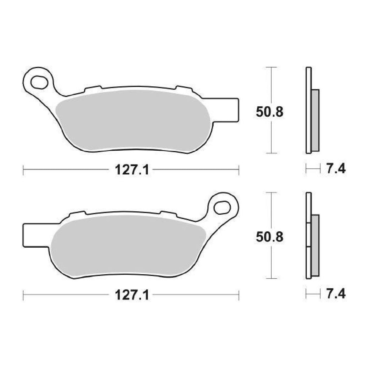 SBS 854LS Pastiglie freno posteriori HARLEY FLHRS Road King Custom 1584 08