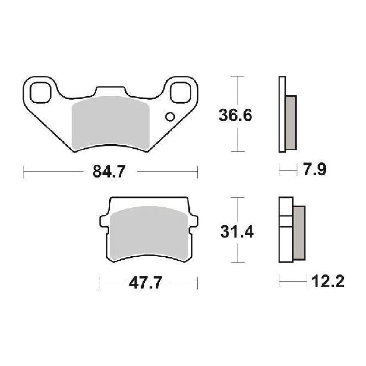 SBS 855HF Pastiglie freno PGO Bugrider 50 CC 06/>