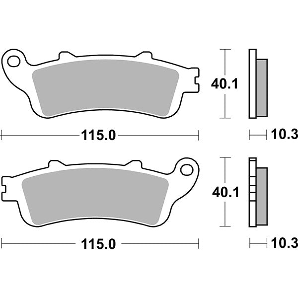 SBS 880LS Pastiglie freno posteriori HONDA GL Gold Wing (SC47) 1800 CC 01/17