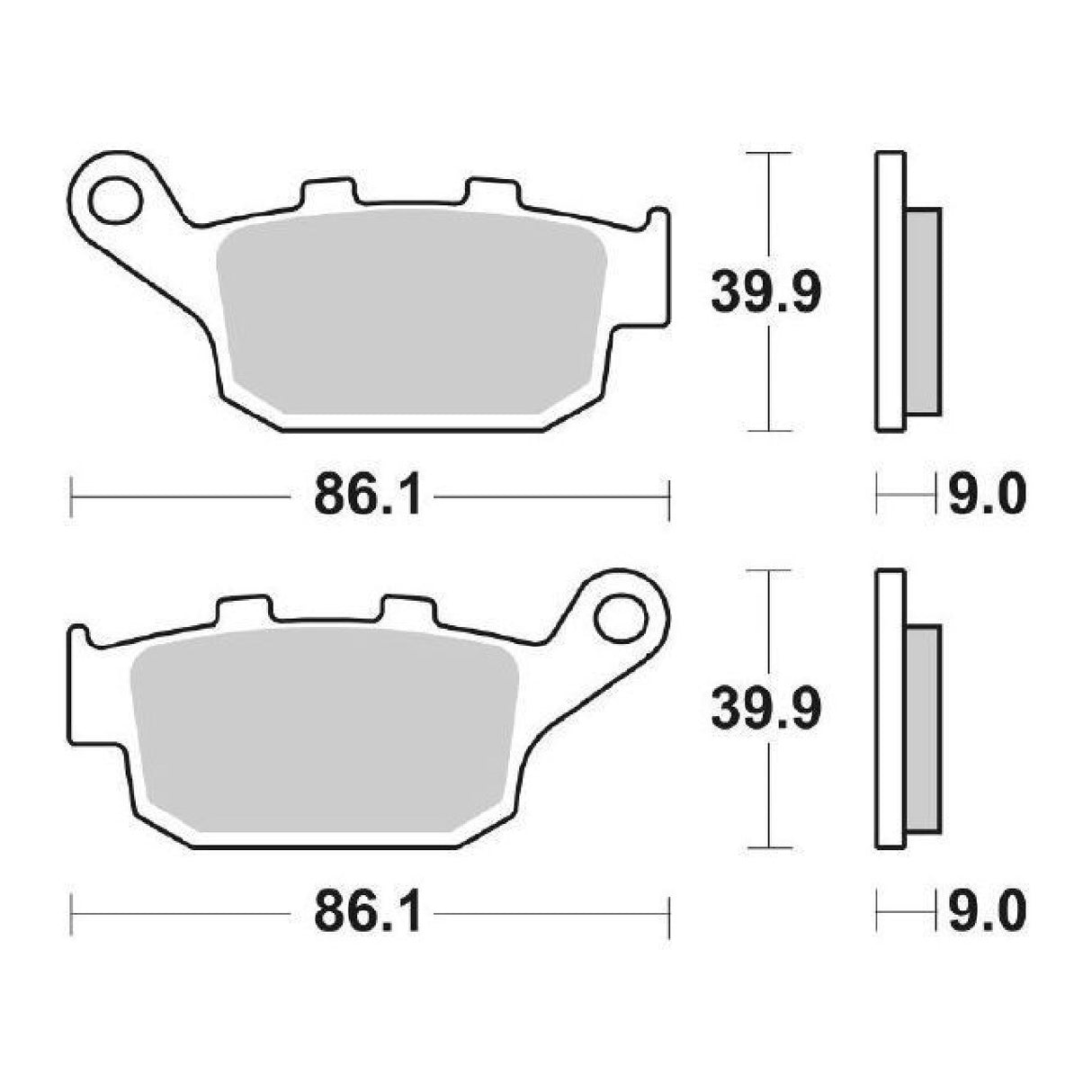 SBS 881LS Pastiglie freno posteriori HONDA CB R Neo Sports Cafè ABS 125 18/19