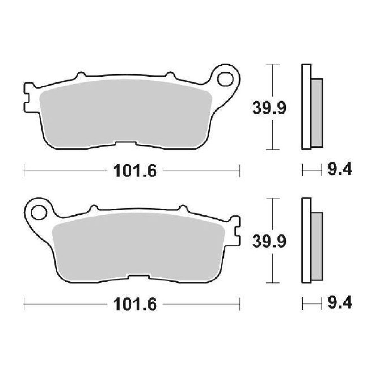 SBS 892LS Pastiglie freno posteriori HONDA VFR F D AC DCT 1200 CC 10/15