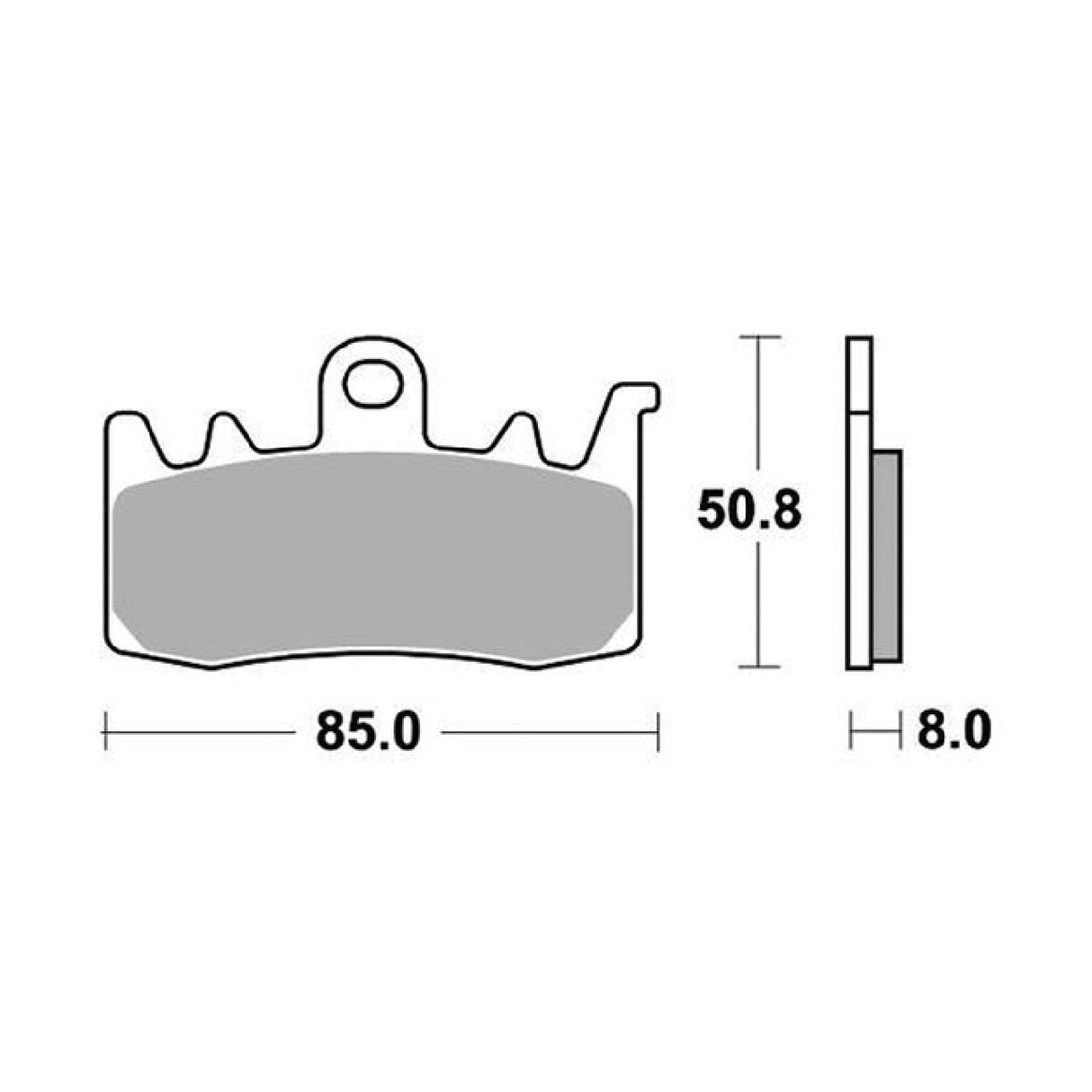 SBS 900RST Rennbremsbeläge vorne für APRILIA RS 8V ES ABS 660 cm³ 20/20