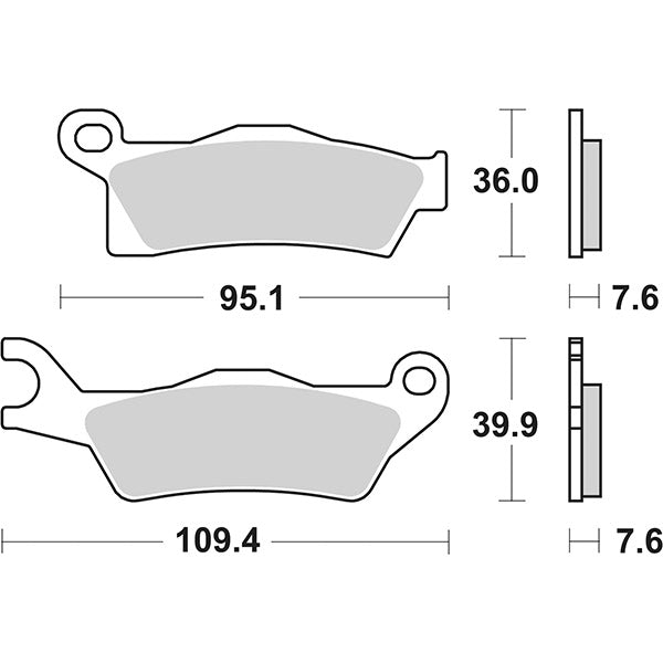 SBS 910SI Brake Pads BOMBARDIER-CAN AM Outlander HO Efi 500 CC 13