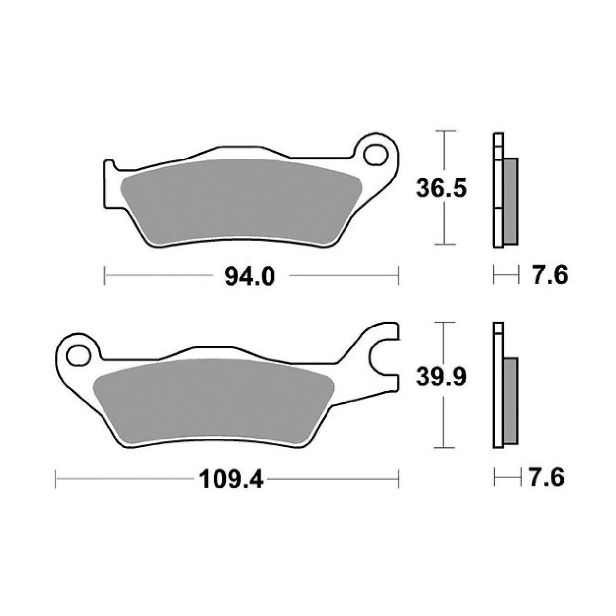 SBS 951HF Pastiglie freno SUZUKI GSX R 125 CC 17/20