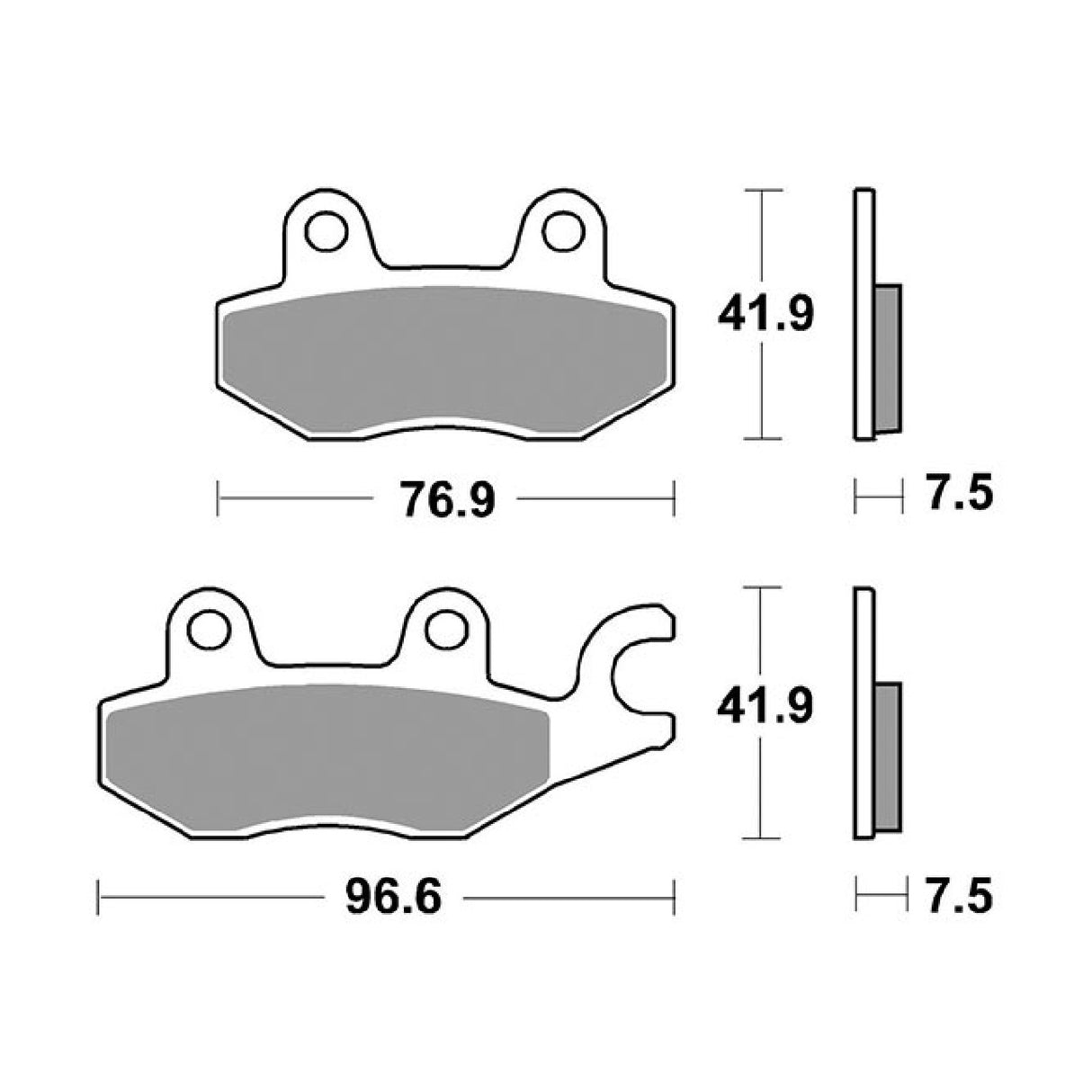 SBS 955HS Bremsbeläge vorne für KAWASAKI Ninja (EX400GGDA) 400 cm³ 18/20