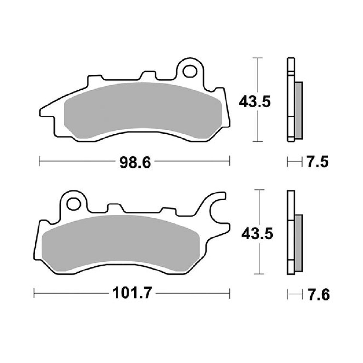 SBS 958HF Pastiglie freno HONDA CBF (JC40) 125 CC 17/19