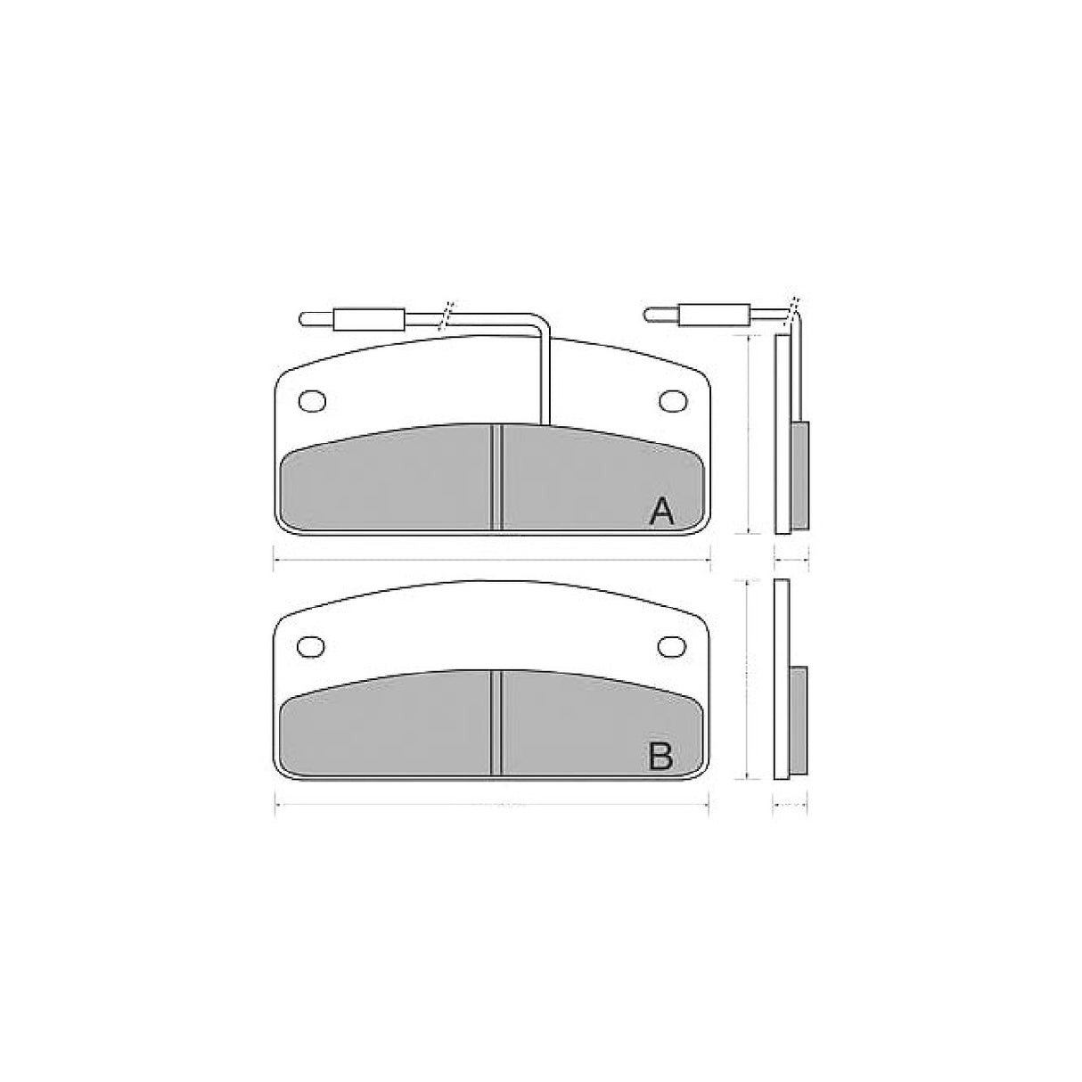 Set 4 Pastiglie freno AIXAM Microvetture 0 CC 94/> 657121