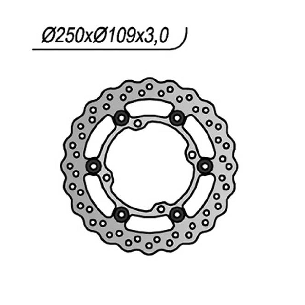 NG 1031X Disco de Freno KAWASAKI KX 125 CC 06/08