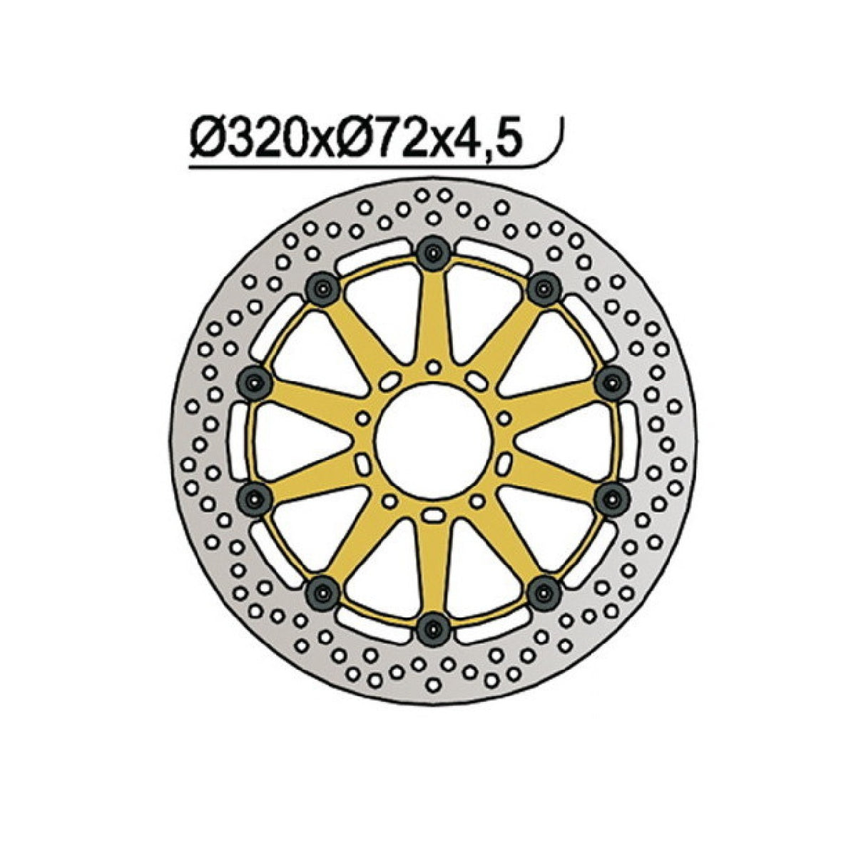 NG 1051 Disco de Freno DUCATI 749 / Oscuro 748 CC 03/06