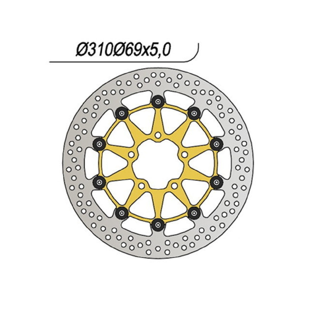 NG 1053 Brake Disc KAWASAKI KLV (A1H>A2H) (JKBS1122) 1000 CC 04/05
