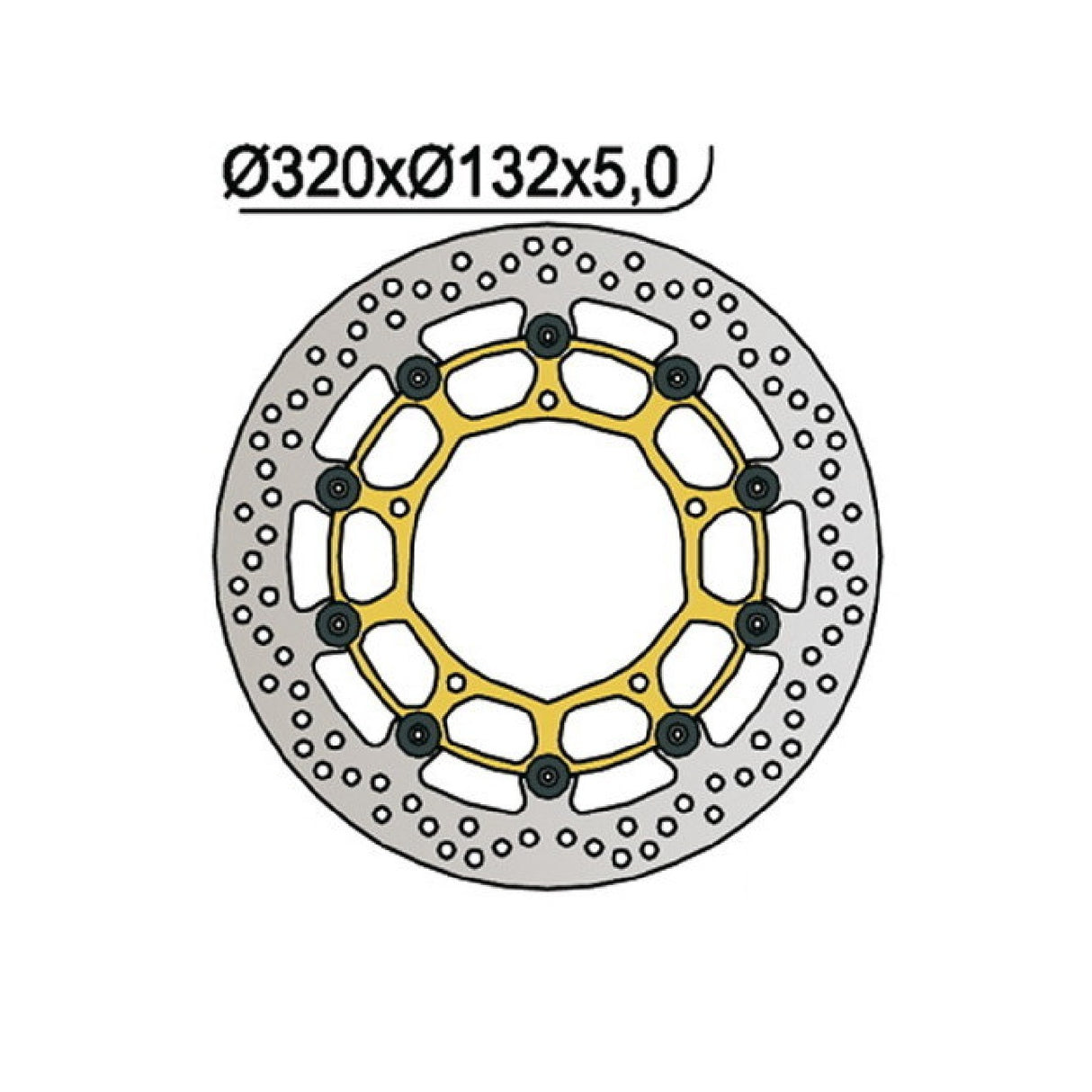 Disco de freno NG 1058 YAMAHA YZF R6 R (RJ11/RJ151/RJ152/RJ155/RJ156) 600 CC 17/20
