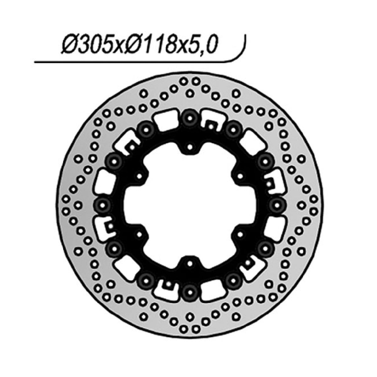 NG 1137 Disco de Freno BMW RR (259R) 850 CC 94/98