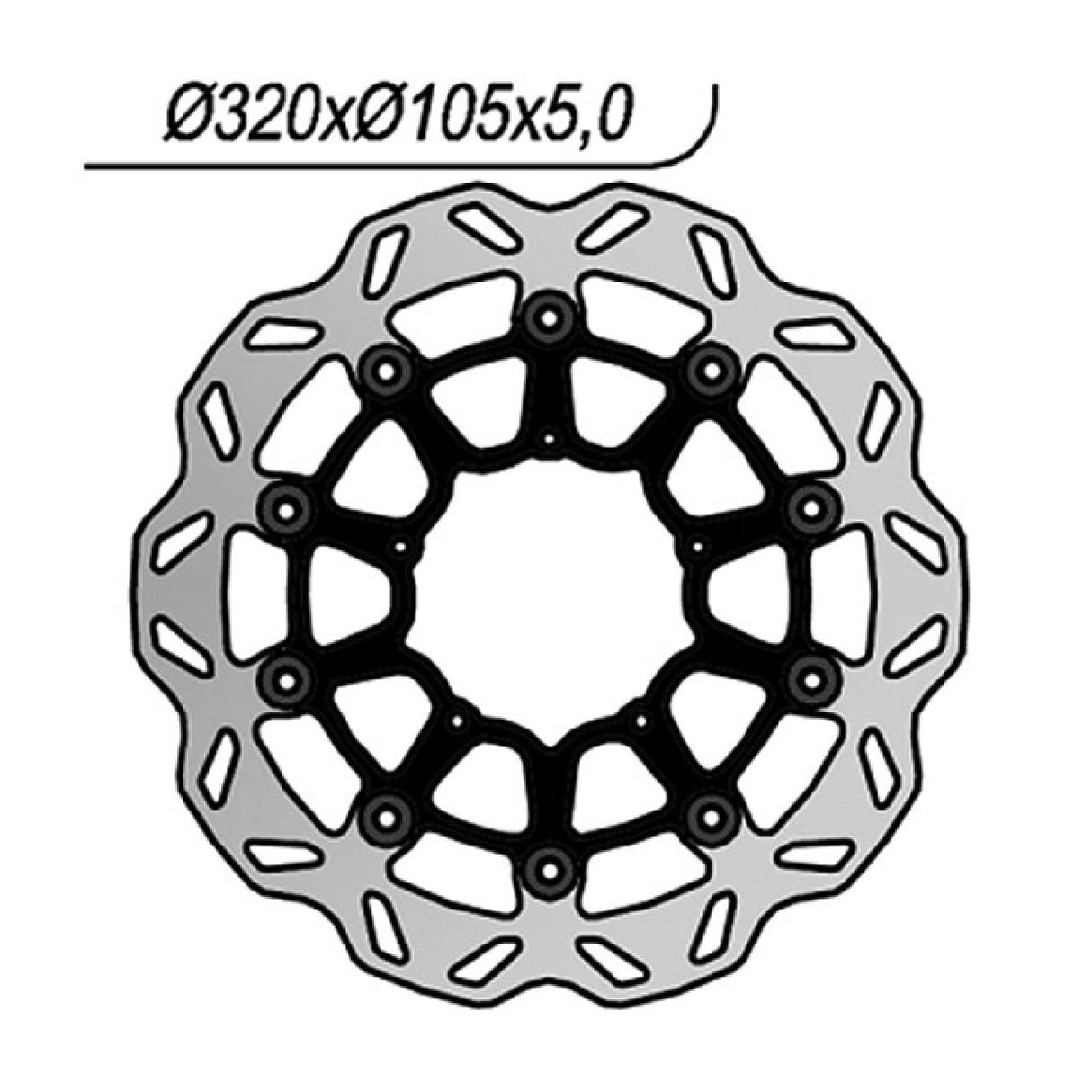 NG 1146X Disco de Freno APRILIA SXV 450 CC 05/14