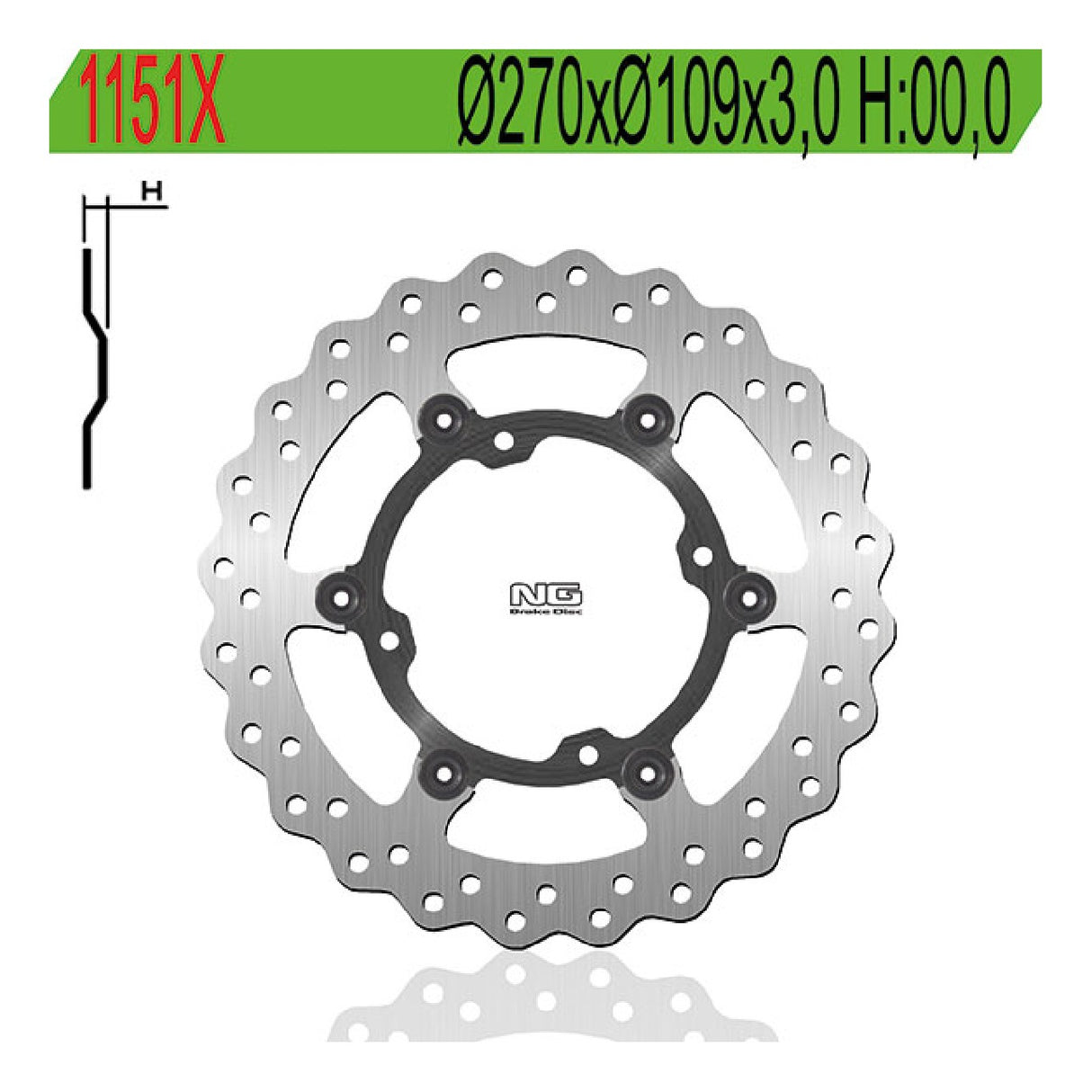 NG 1151X Disco Freno KAWASAKI KX 125 CC 06/08