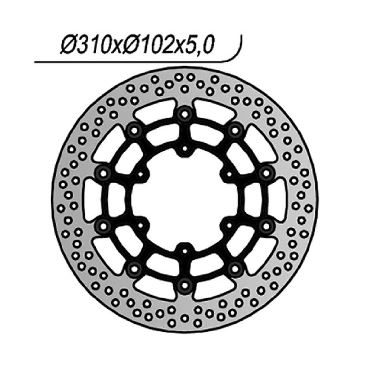NG 1214 Disco de Freno SUZUKI GSX R (K8/K9/L0) 600 CC 08/10