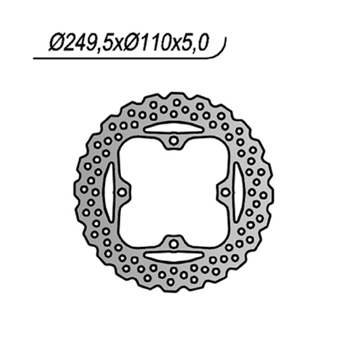 NG 1218X Disco Freno KAWASAKI Z (ZR750LLA-L7F/LAF/LAS/LBF/LCF) 750 CC 07/12