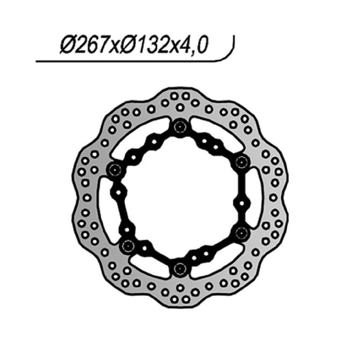 NG 1233X Disco Freno YAMAHA YPR X Max (SE321/SE541/SG252) 125 CC 06/13