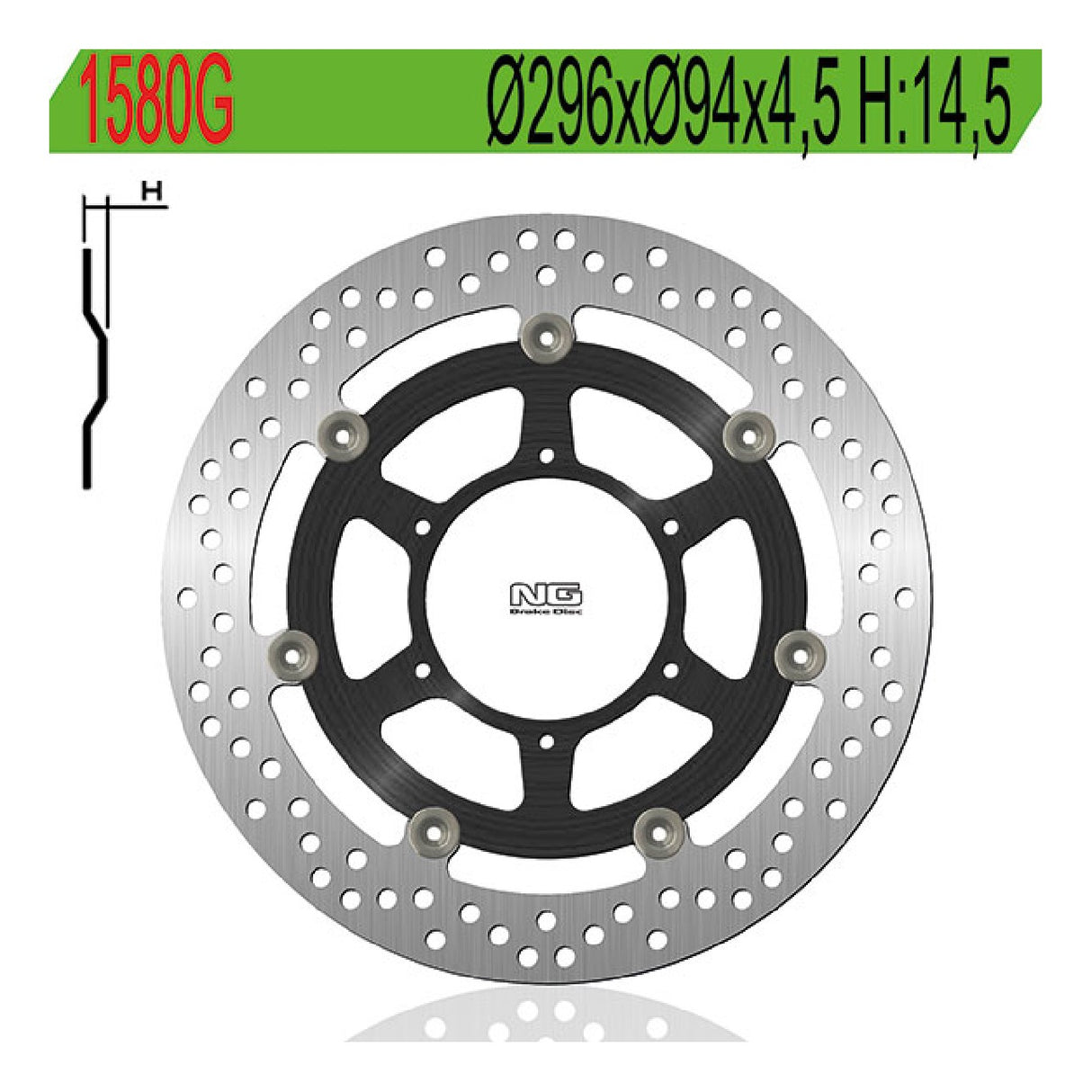 NG 1580G Disco Freno HONDA CB F Hornet (PC41) 600 CC 07/13