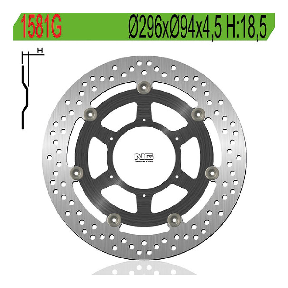 Disco de freno NG 1581G HONDA CBF N (PC38/PC43) 600 CC 08/12