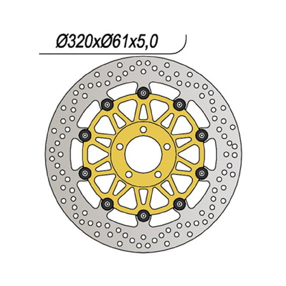 NG 166 Disco Freno KAWASAKI ZX7R Ninja (ZX750P1/P2/P3/P4/P5/P6/P7) 750 CC 96/02