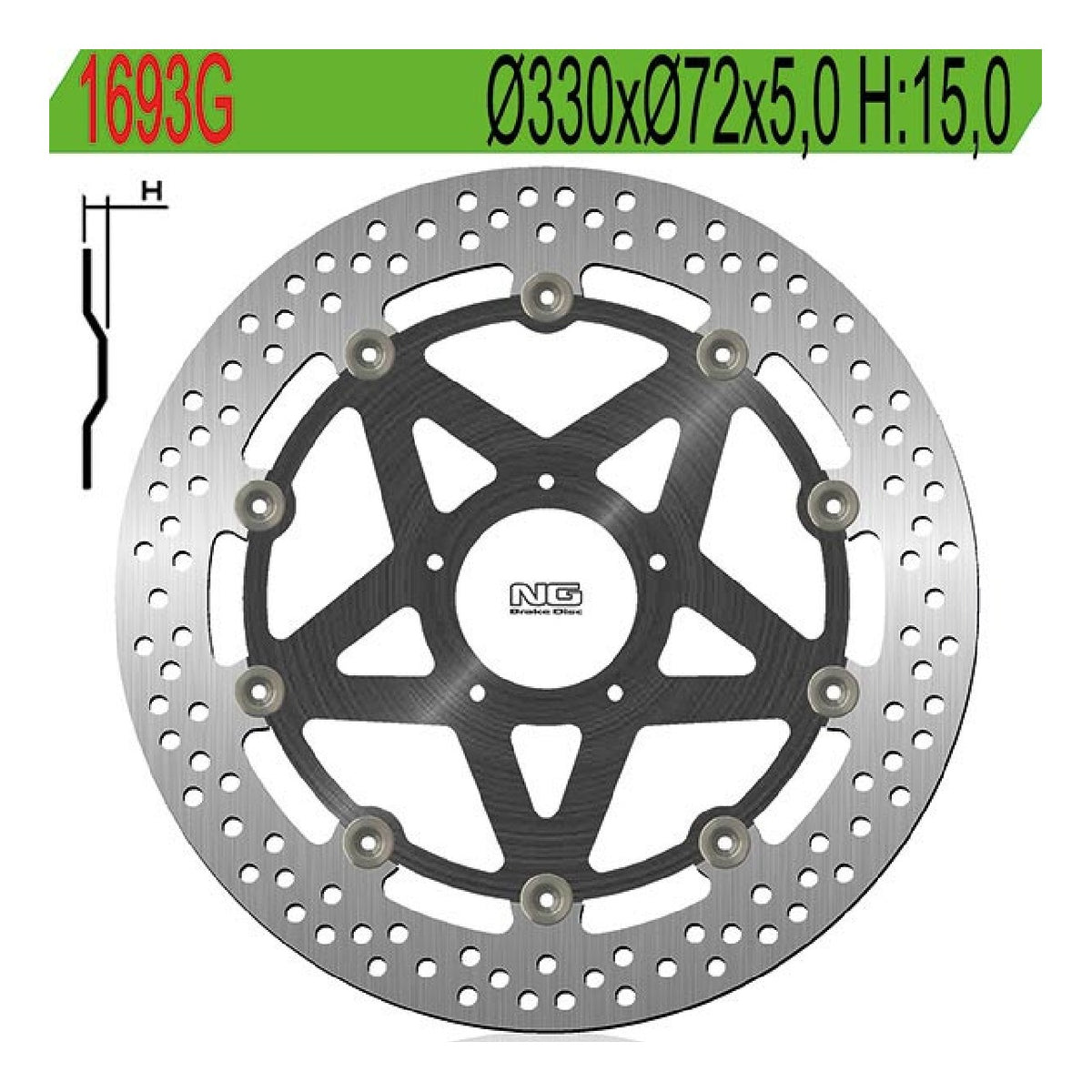 NG 1693G Disco Freno DUCATI Desmosedici RR 1000 CC 07/08