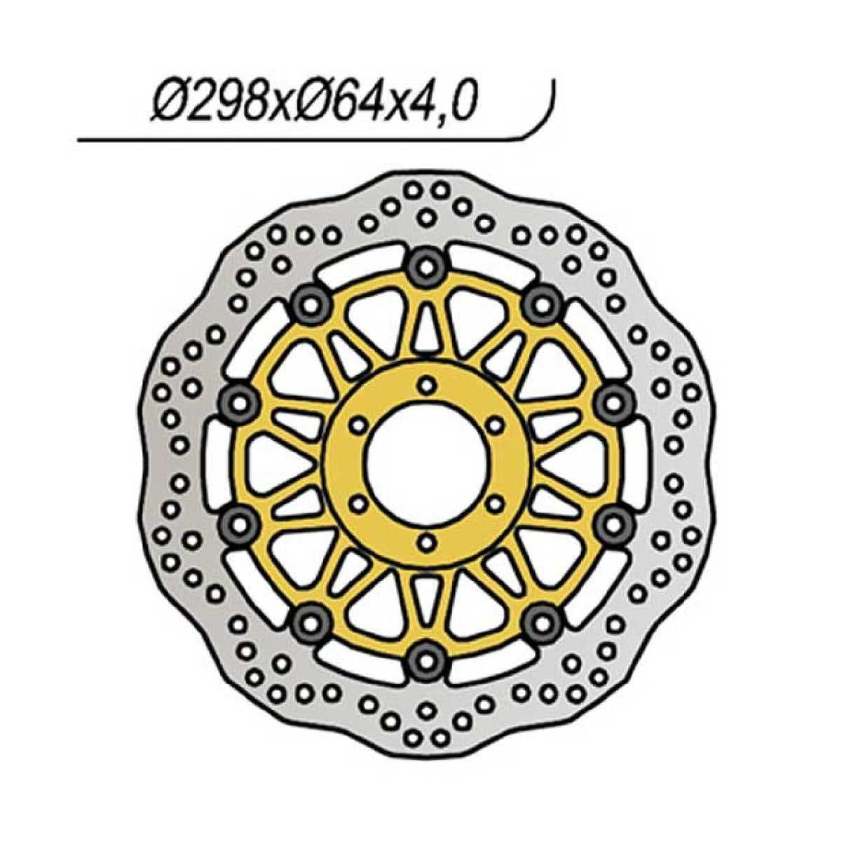 NG 404X Disco Freno APRILIA RST Futura 1000 CC 01/04